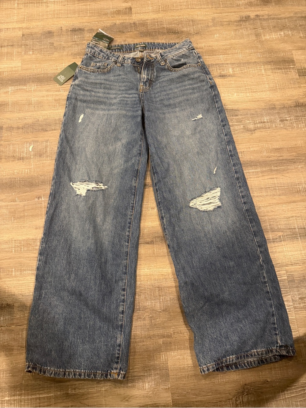 wild fable Light Blue Distressed Baggy Jeans